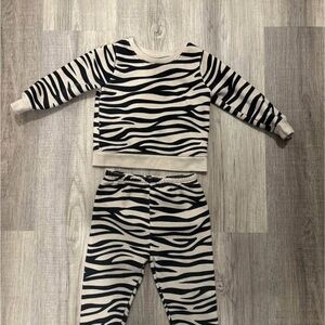 Zebra Print Kids Pajama Set